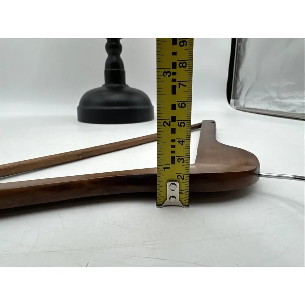 Lot Of 10 Beautiful Wood Hangers For Pants And Or Suits